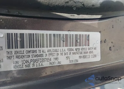 2015 Jeep Patriot Altitude Edition z USA, uszkodzony, nr VIN 1C4NJPBA5FD397854